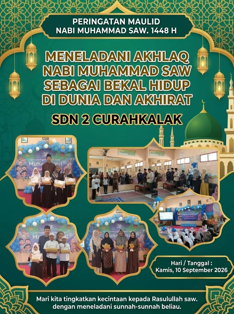 Memperingati Maulid Nabi Muhammad SAW. 1448 H di SDN 2 Curahkalak Pada tanggal 10 September 2026